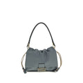 Fendi Light Blue Calf Leather Bos Taurus Shoulder Bag