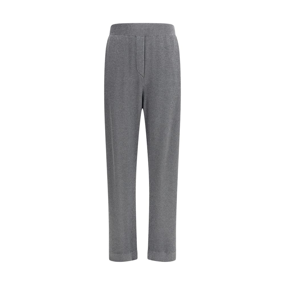 Brunello Cucinelli Gray Cotton Casual Pants