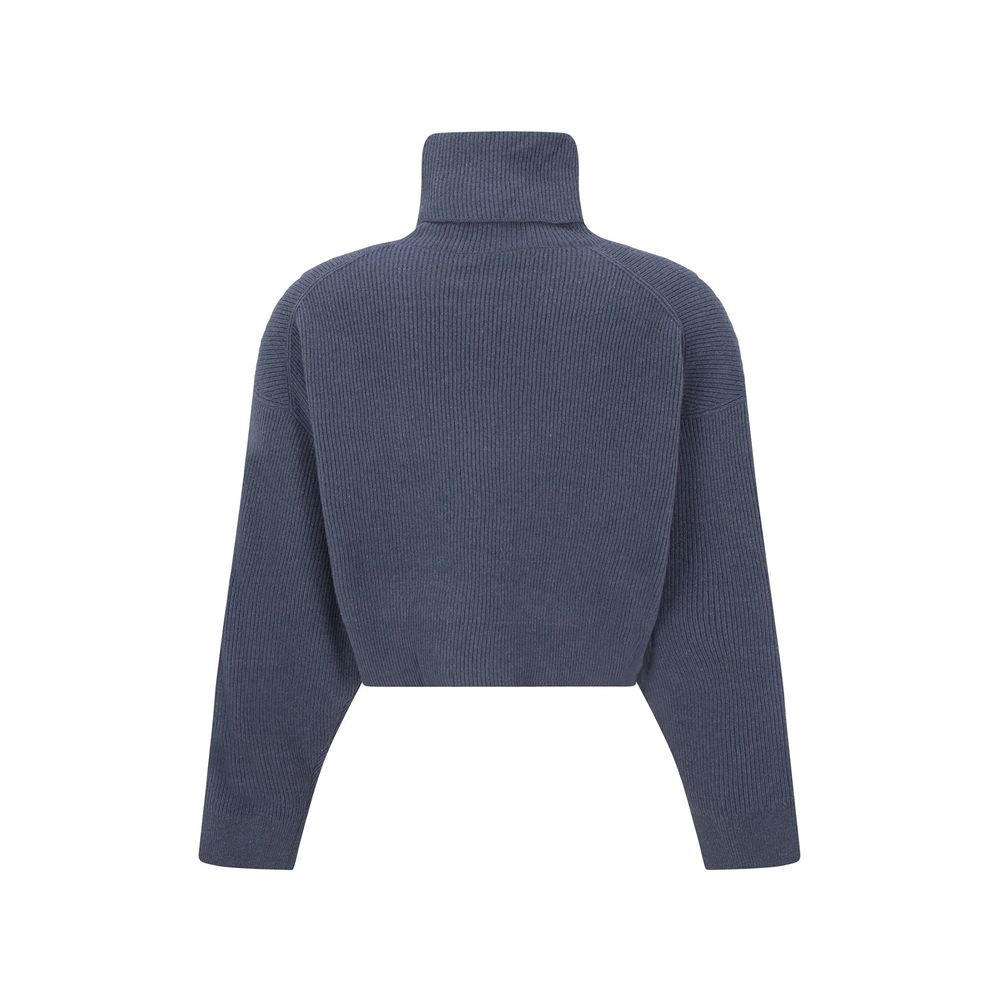 Brunello Cucinelli Blue Cashmere Turtleneck