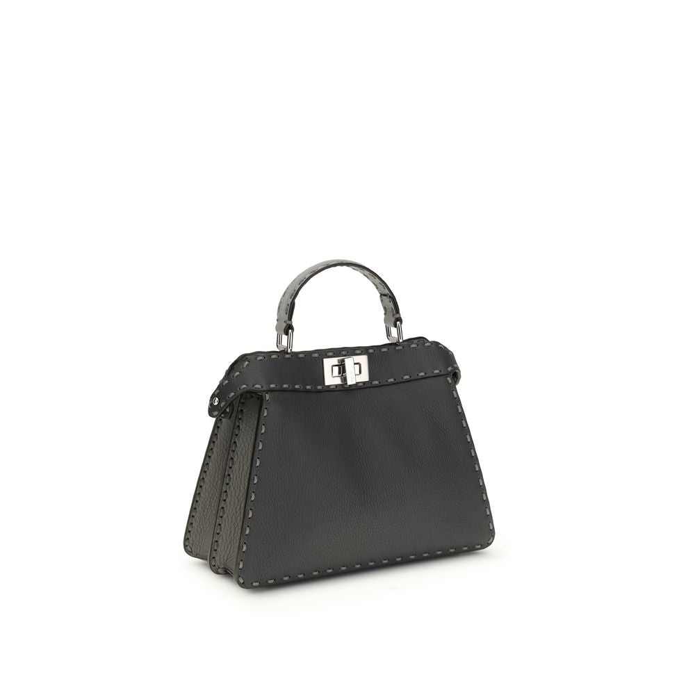 Fendi Gray Leather Handbag