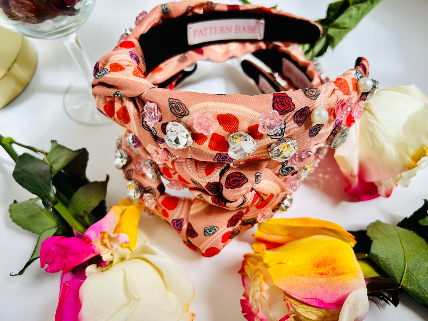 Bloom Floral Heart Valentine Headband by Pattern Babe_Limited stock collectors edition