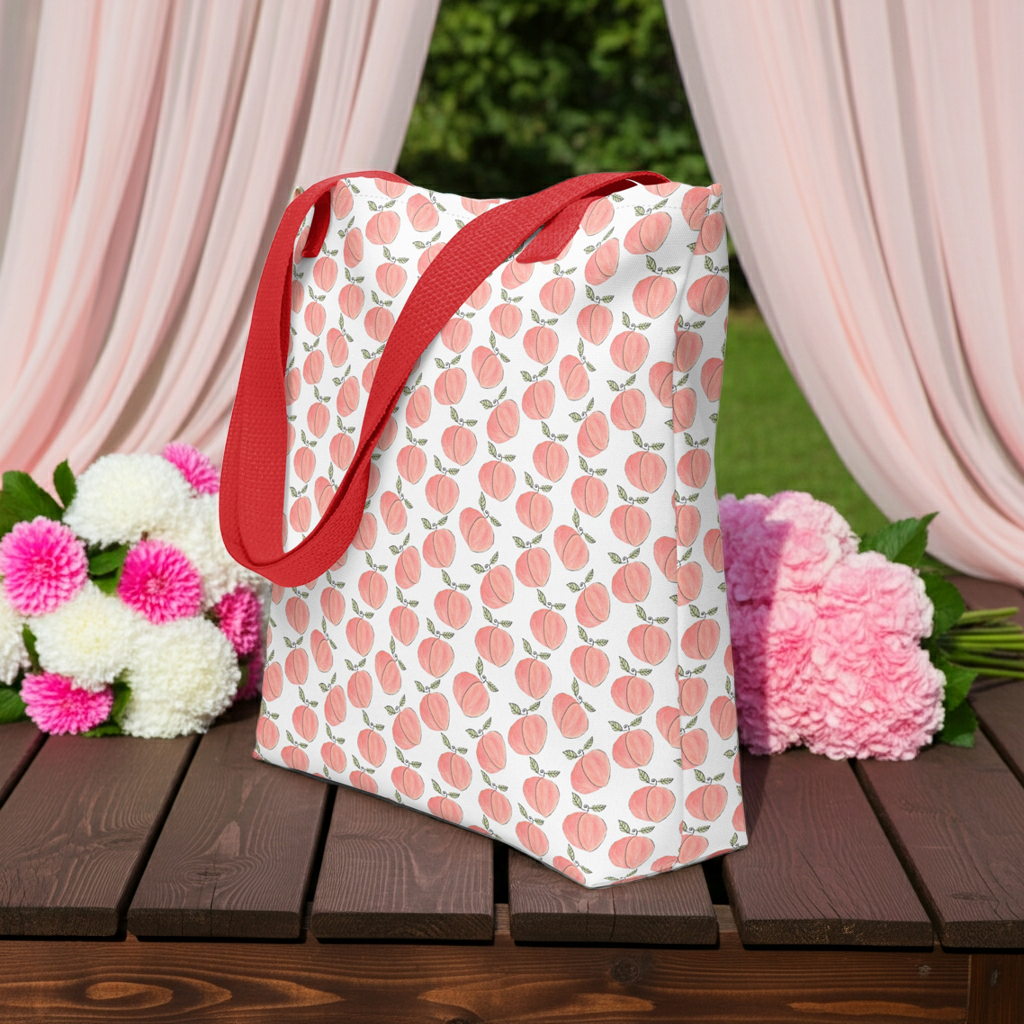 Juicy Peach Tote bag from Pattern Babe by Salty Bloom